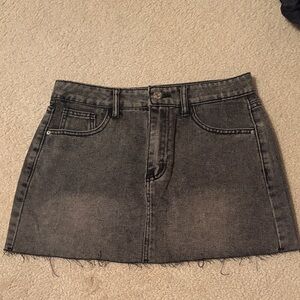 SHEIN Black Denim Mini Skirt